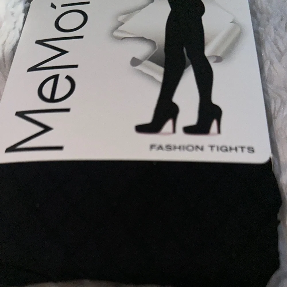 NWT MeMoi Black Fashion Tights Size M/L